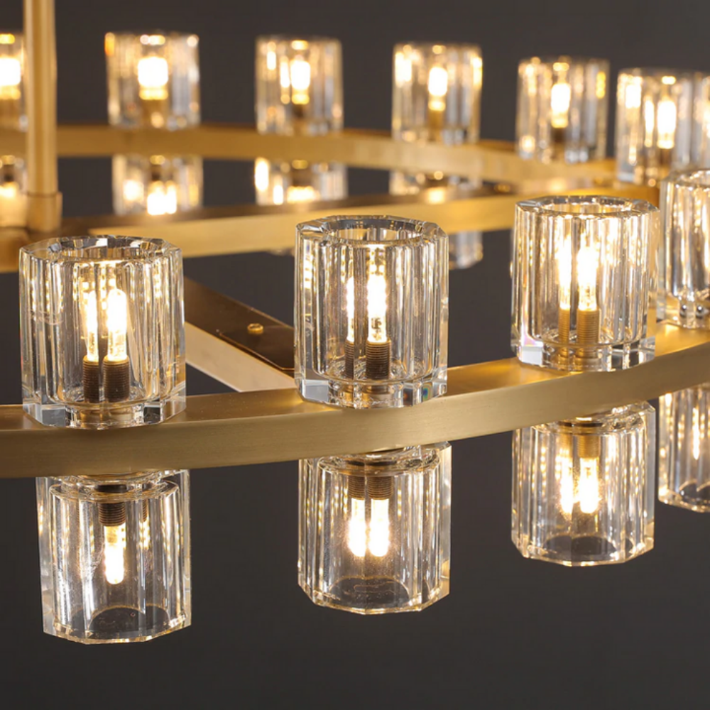 Arcachon Round Crystal Chandelier 36"