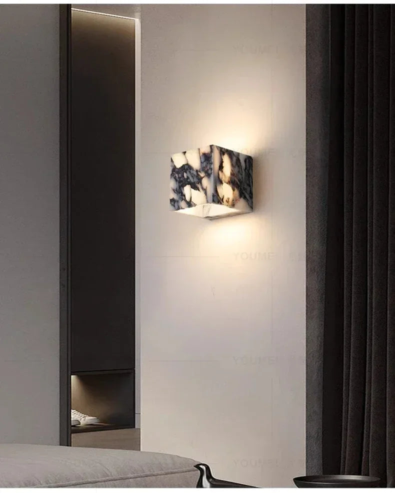 Persephone Purple Italian Marble Wall Light