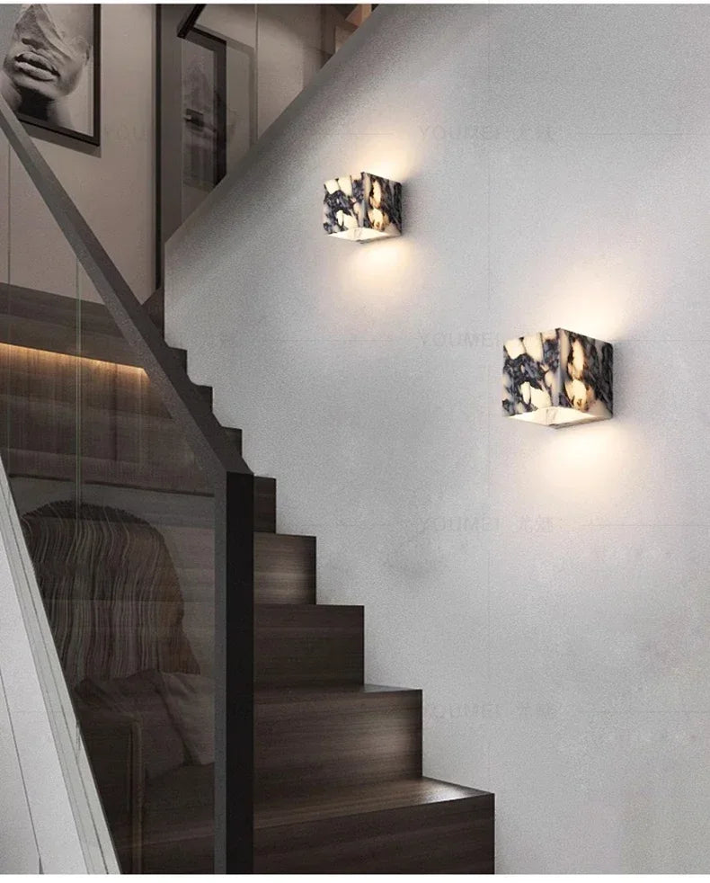 Persephone Purple Italian Marble Wall Light