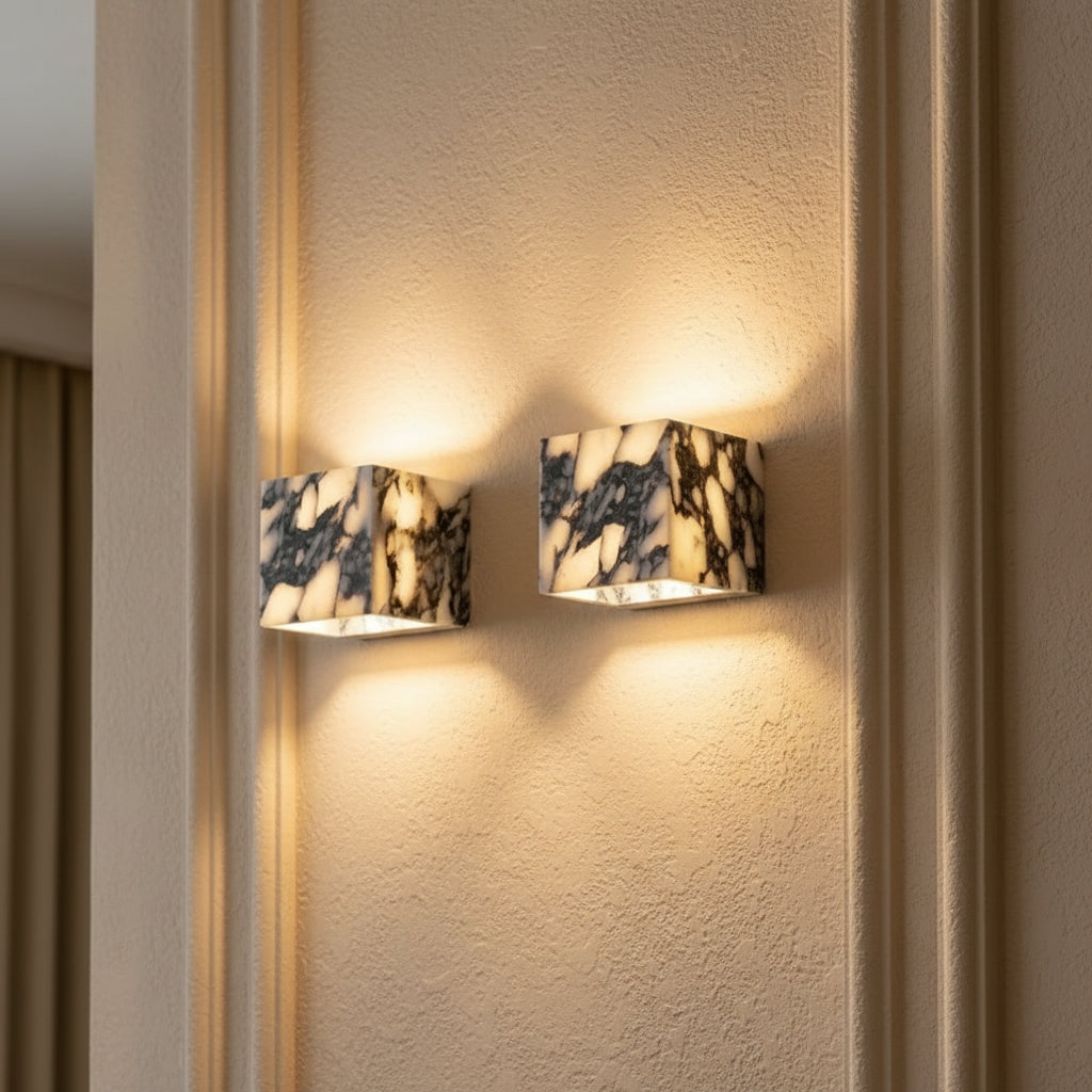 Persephone Purple Italian Marble Wall Light