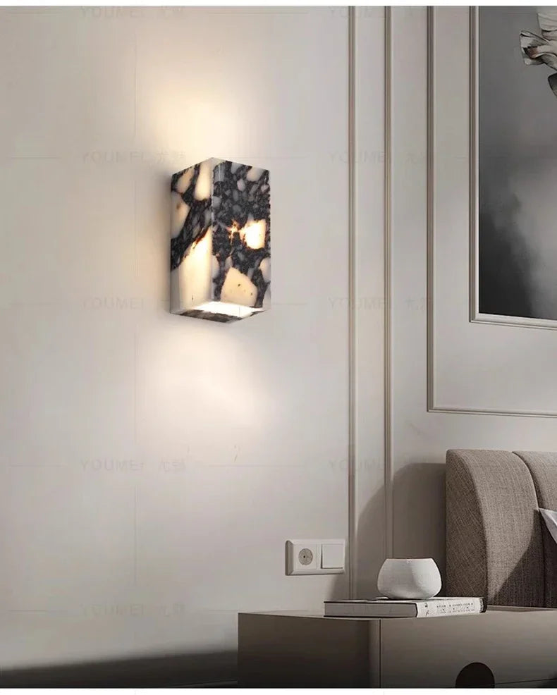 Persephone Purple Italian Marble Wall Light