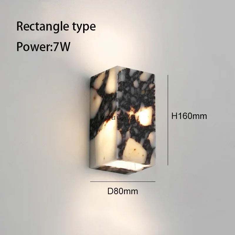 Persephone Purple Italian Marble Wall Light