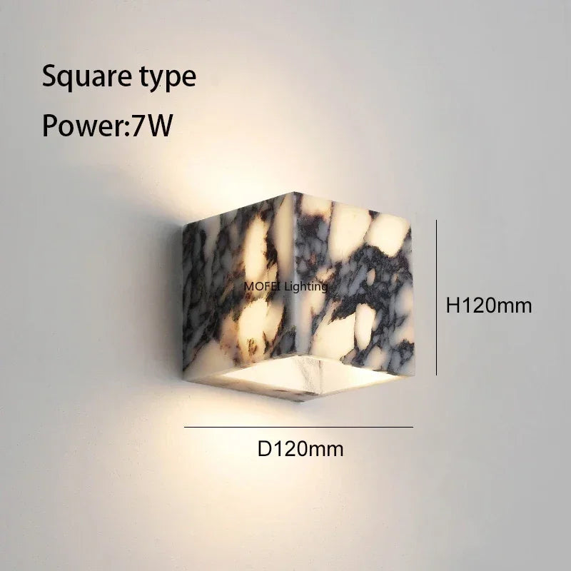 Persephone Purple Italian Marble Wall Light