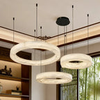 Phoebe Alabaster Round Chandelier