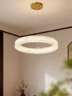 Phoebe Alabaster Round Chandelier