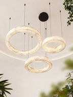 Phoebe Alabaster Round Chandelier