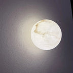 Rhea Round Natural Marble Wall Lamp