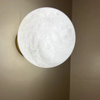 Rhea Round Natural Marble Wall Lamp