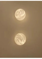 Rhea Round Natural Marble Wall Lamp