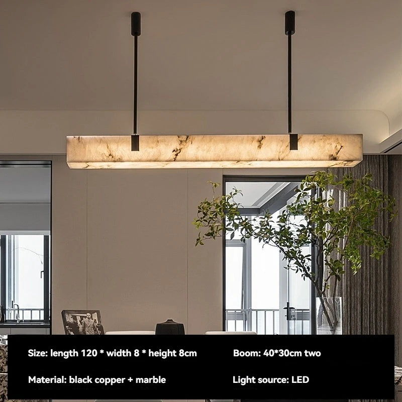 Zeus Linear Marble Kitchen Island Light