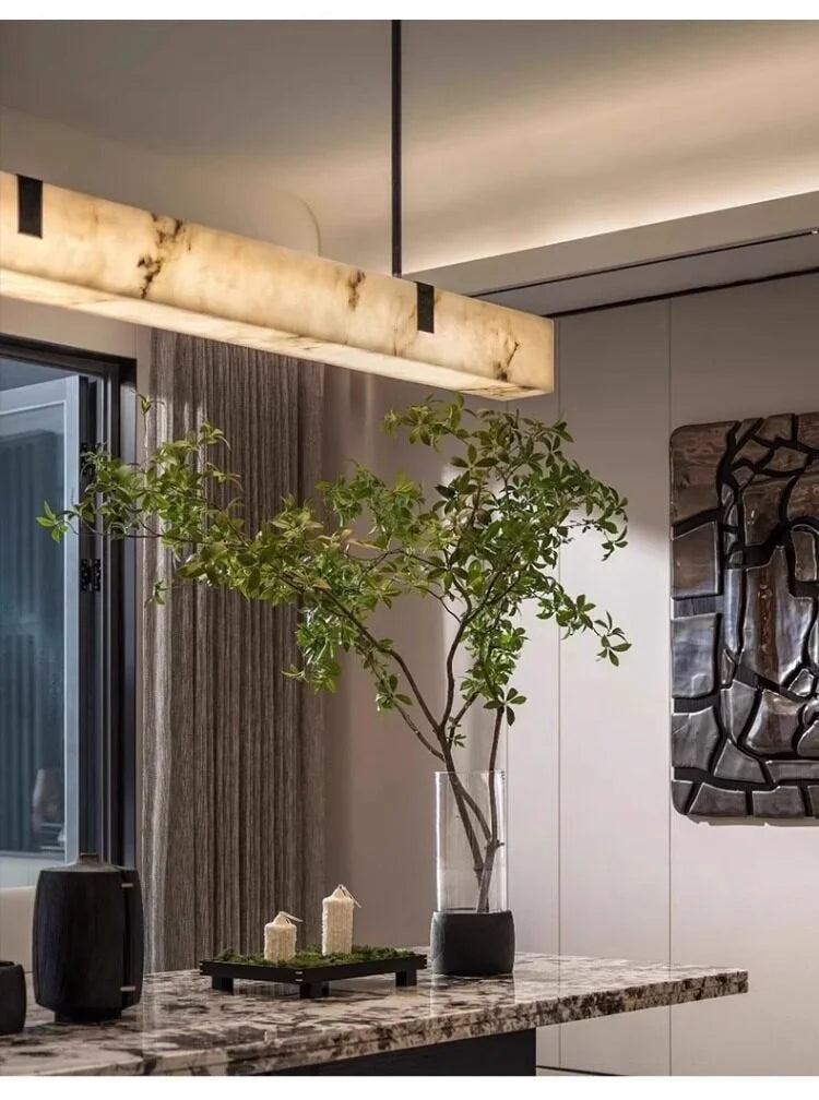 Zeus Linear Marble Kitchen Island Light