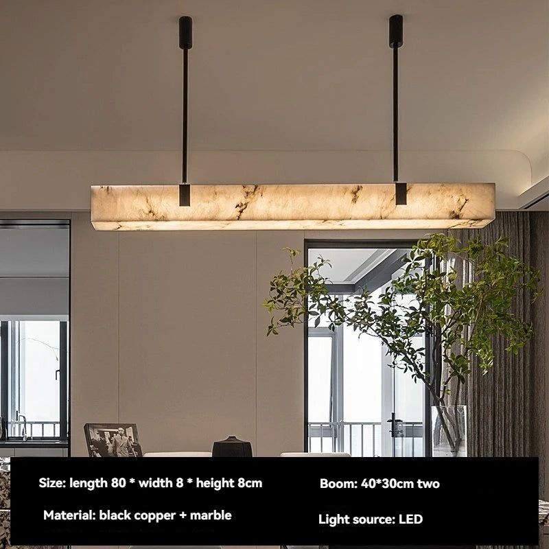 Zeus Linear Marble Kitchen Island Light