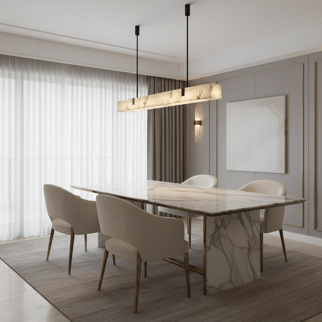 Zeus Linear Marble Kitchen Island Light