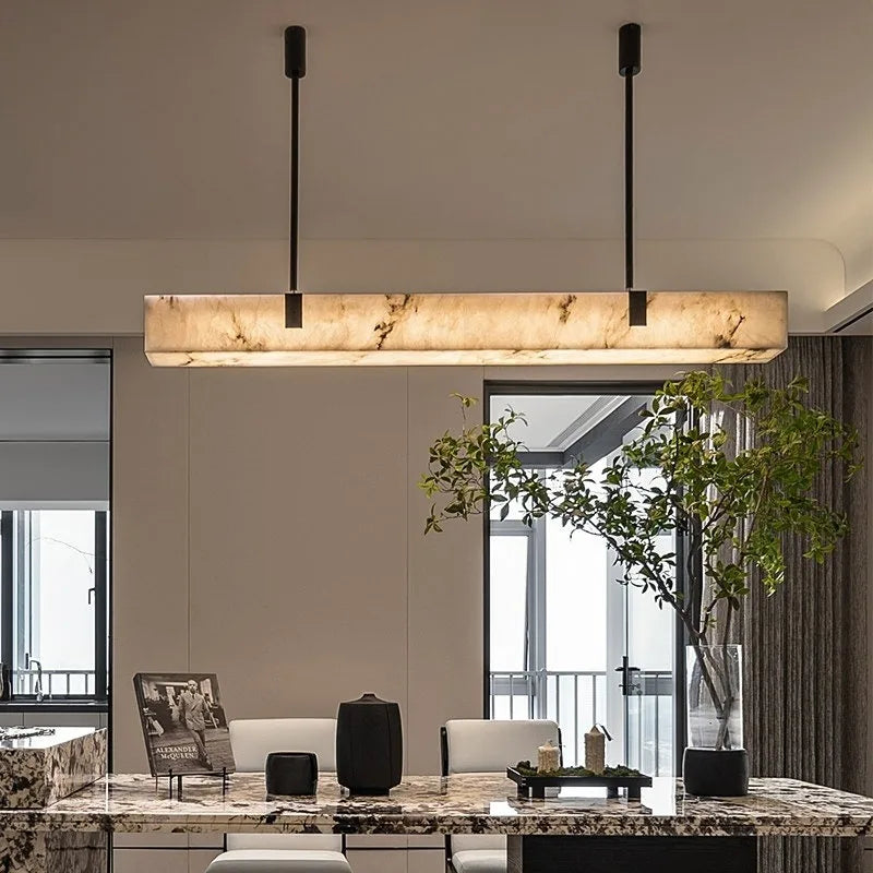 Zeus Linear Marble Kitchen Island Light