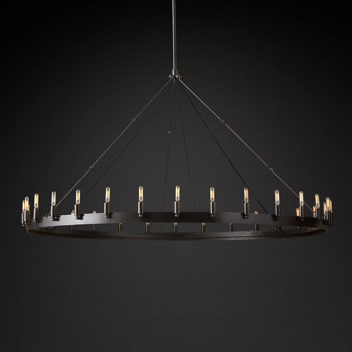 Filament Round Chandelier 63" 30-Light