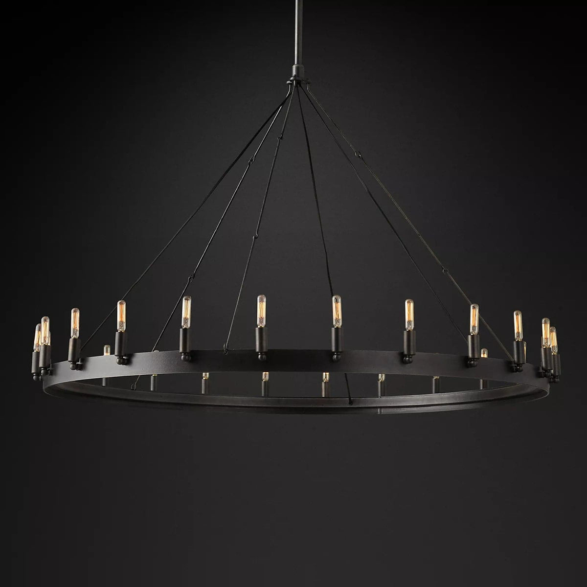 Filament Round Chandelier 50" 24-Light