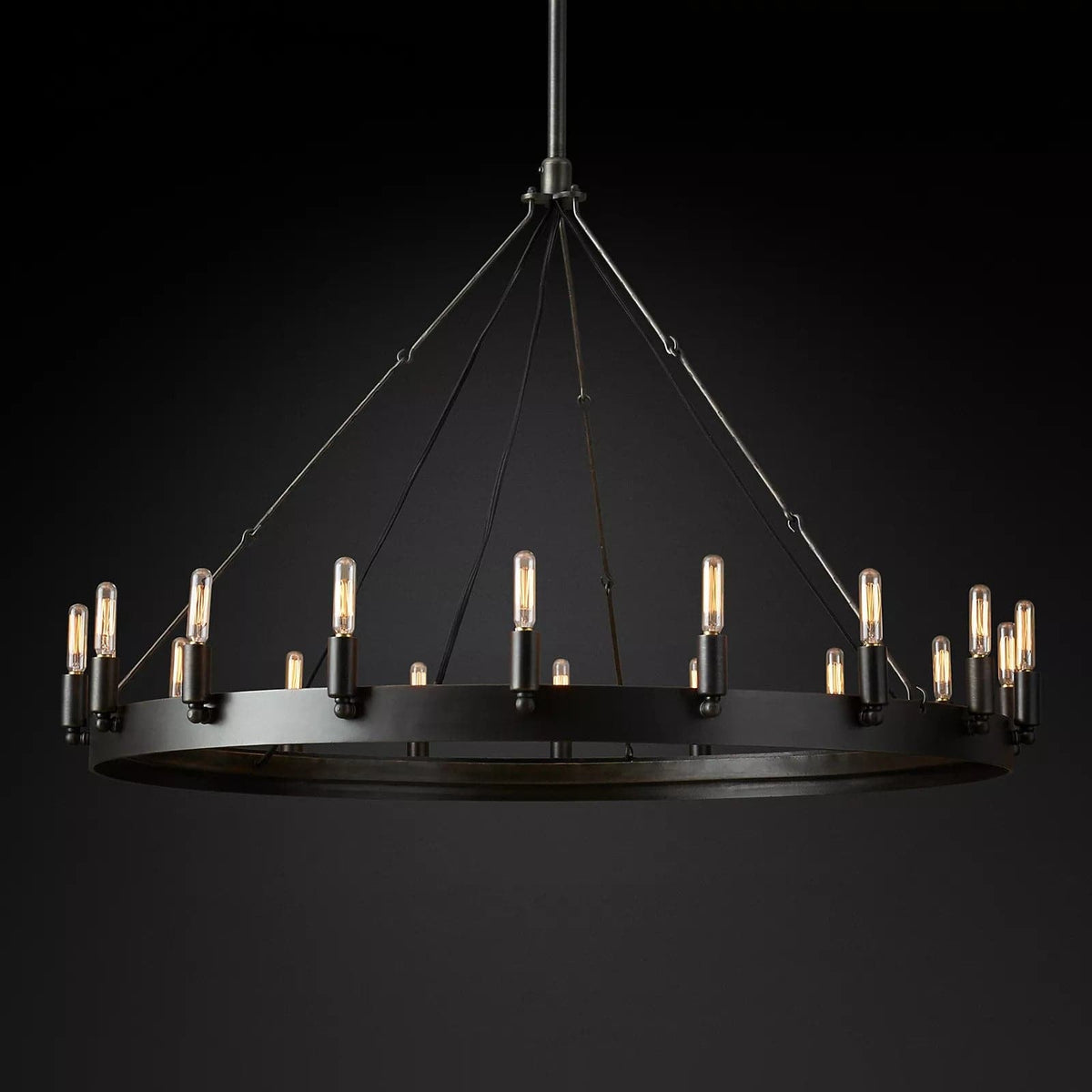 Filament Round Chandelier 38" 18-Light