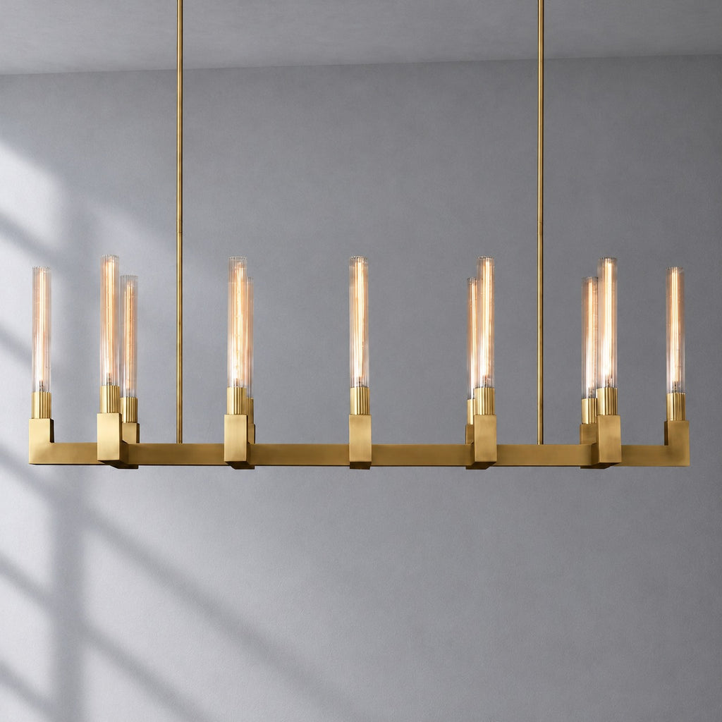 Cannele Candlestick Linear Chandelier 55"/67"