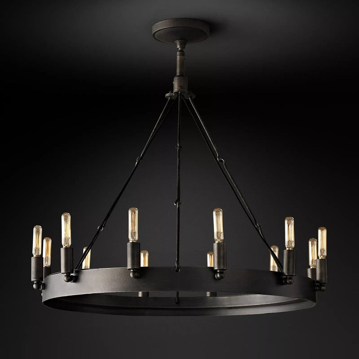 Filament Round Chandelier 63" 30-Light