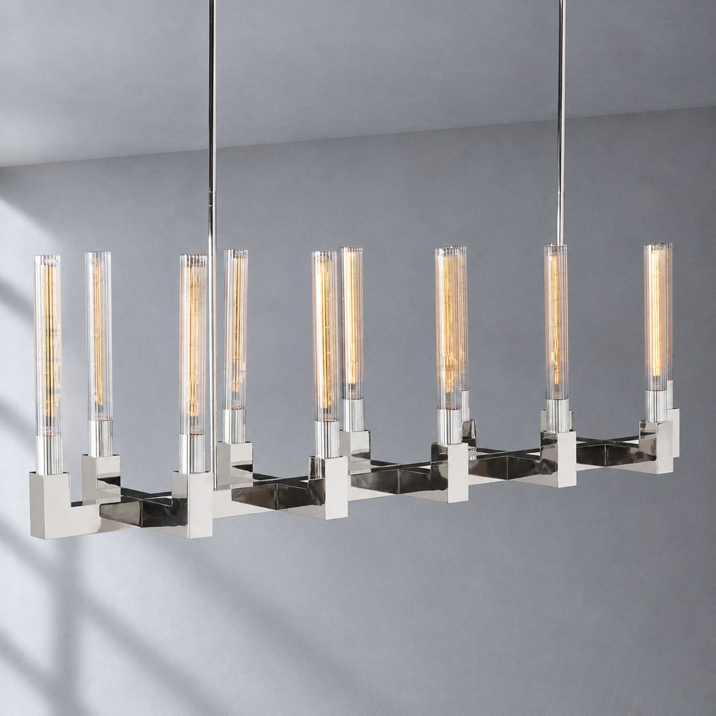 Cannele Candlestick Linear Chandelier 55"/67"