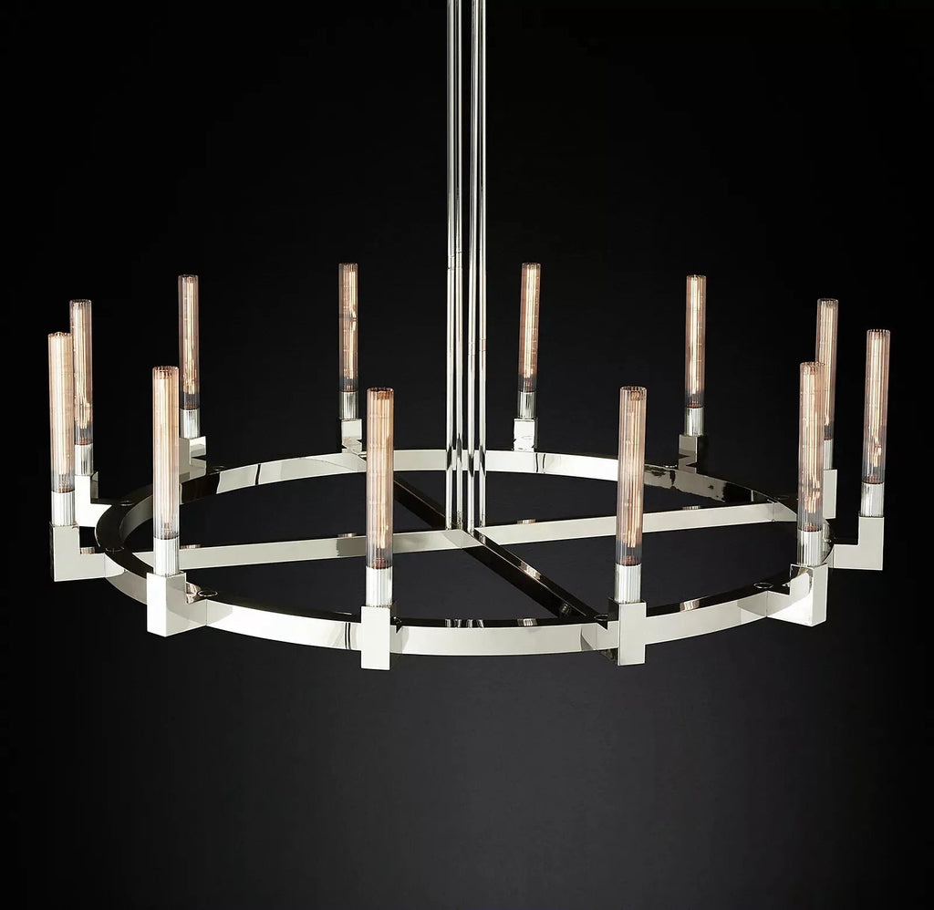 Cannele Candlestick Round Chandelier 36"/48"/60"/72"