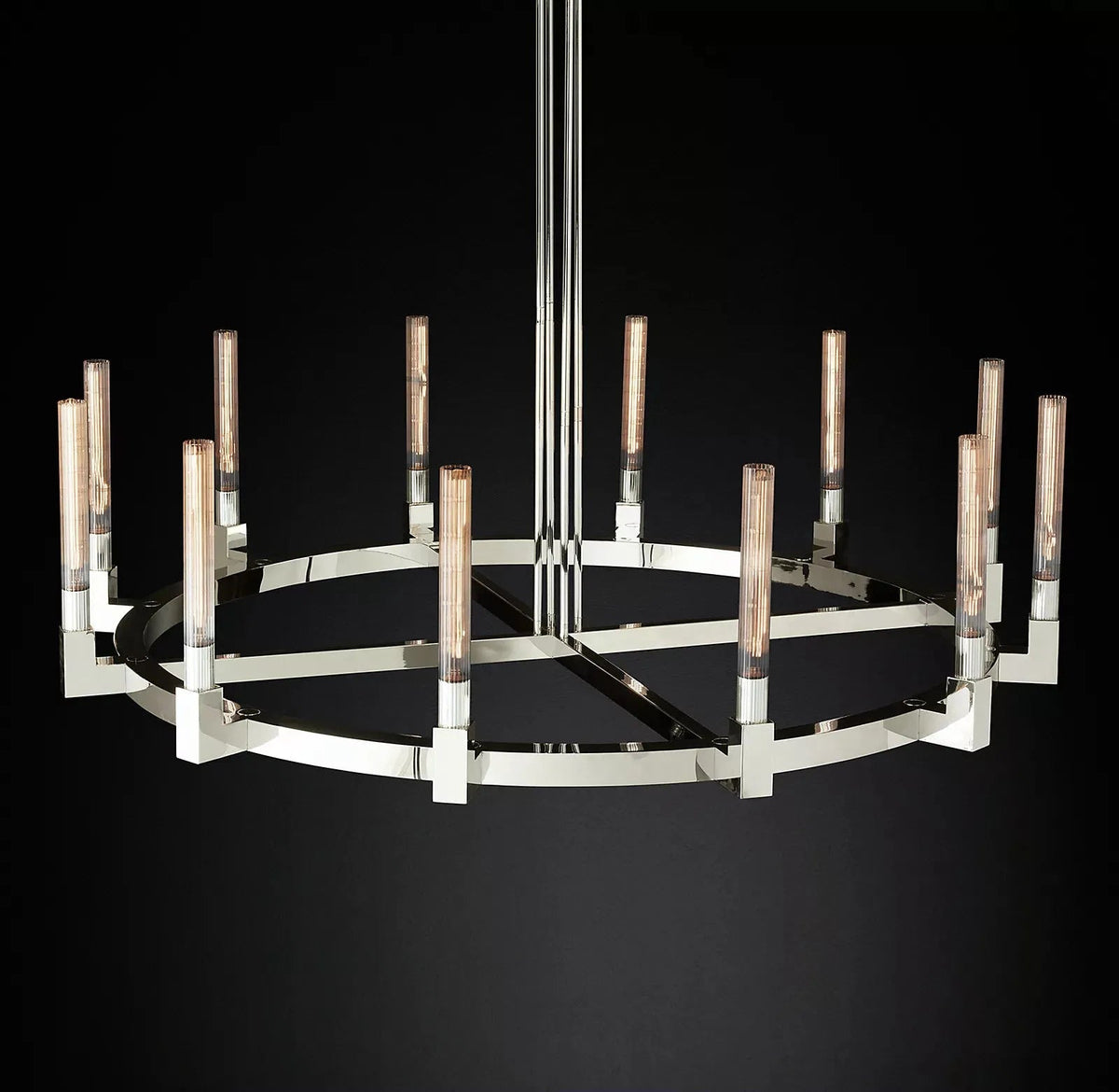 Cannele Candlestick Round Chandelier 36"/48"/60"/72"