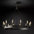 Filament Round Chandelier 38" 18-Light