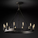 Filament Round Chandelier 50" 24-Light