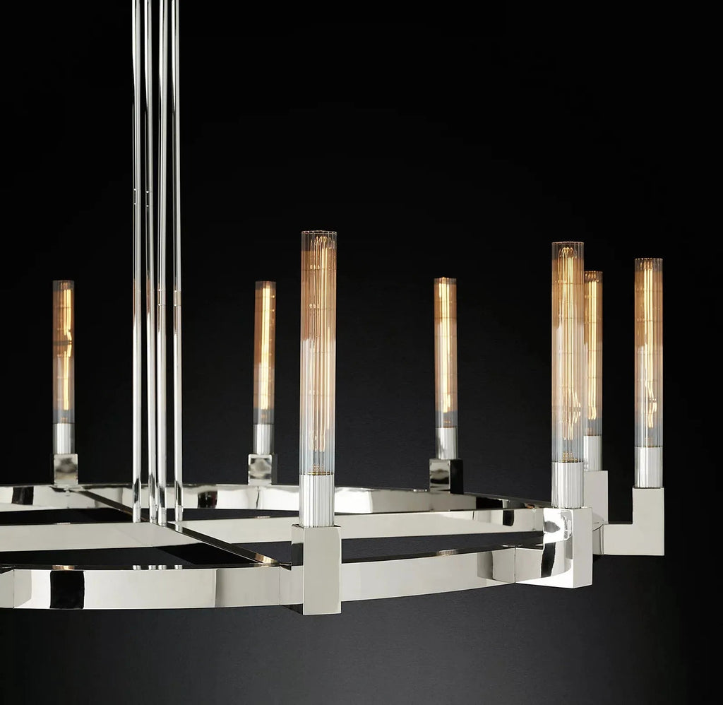 Cannele Candlestick Round Chandelier 36"/48"/60"/72"