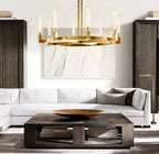 Cannele Candlestick Round Chandelier 36"/48"/60"/72"
