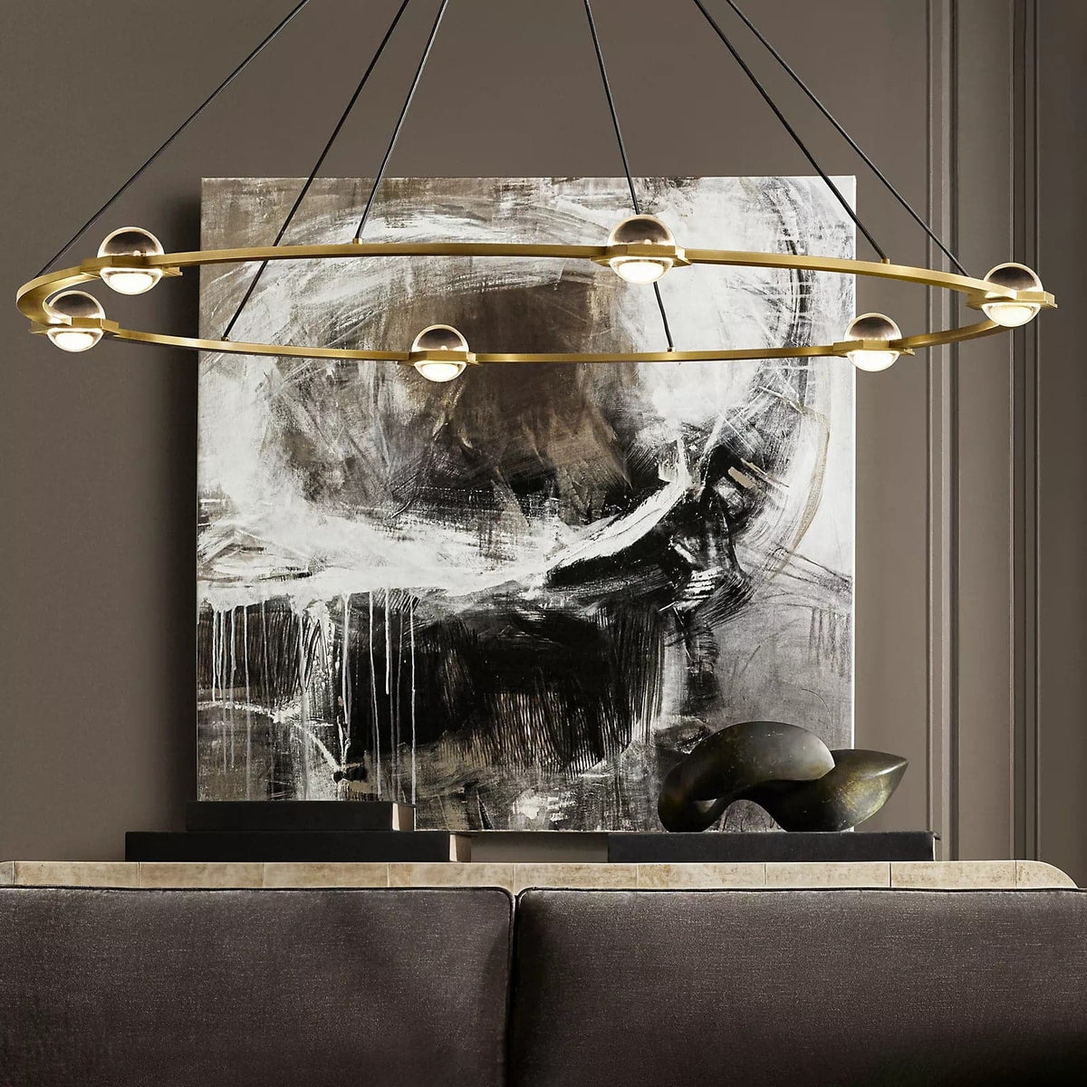 Éclatant Planet Round Chandelier