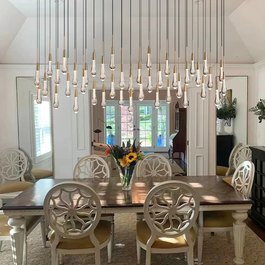 Solitaire Linear Crystal Chandelier 37"/50"/70"/87"/120"