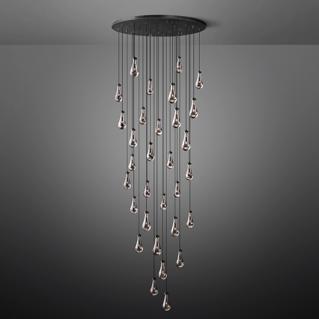 Rain Round Modern Chandelier Light 18"/36"/47"/60"