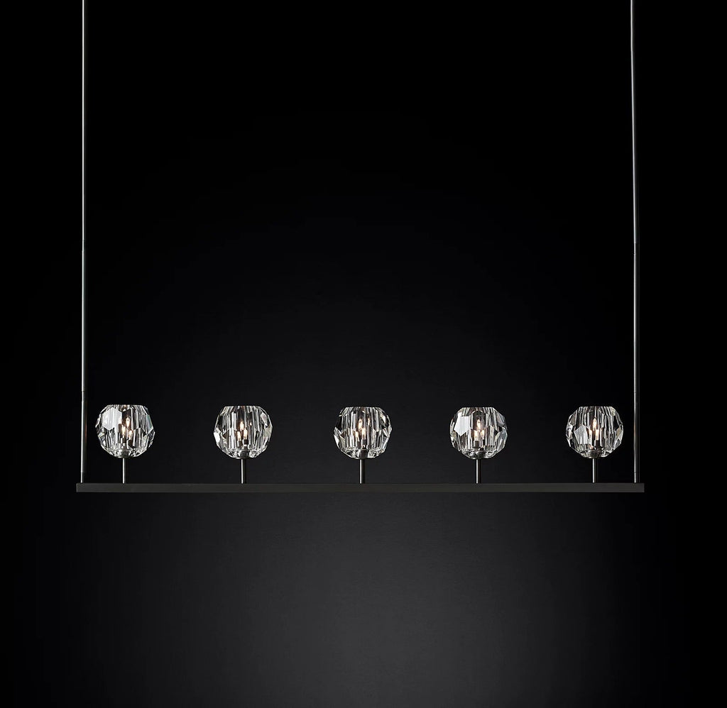 Boule De Cristal Clear Crystal Linear Chandelier 48"