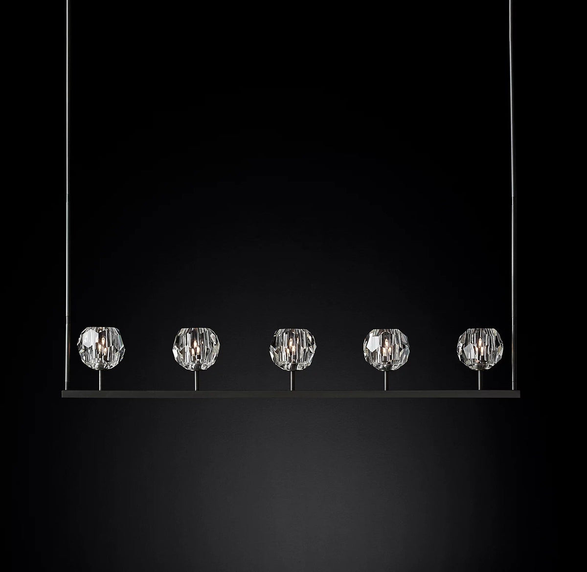 Boule De Cristal Clear Crystal Linear Chandelier 48"