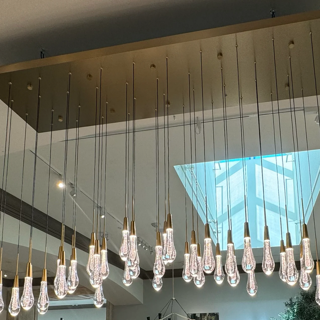 Solitaire Linear Crystal Chandelier 37"/50"/70"/87"/120"