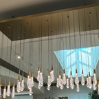 Solitaire Linear Crystal Chandelier 37"/50"/70"/87"/120"