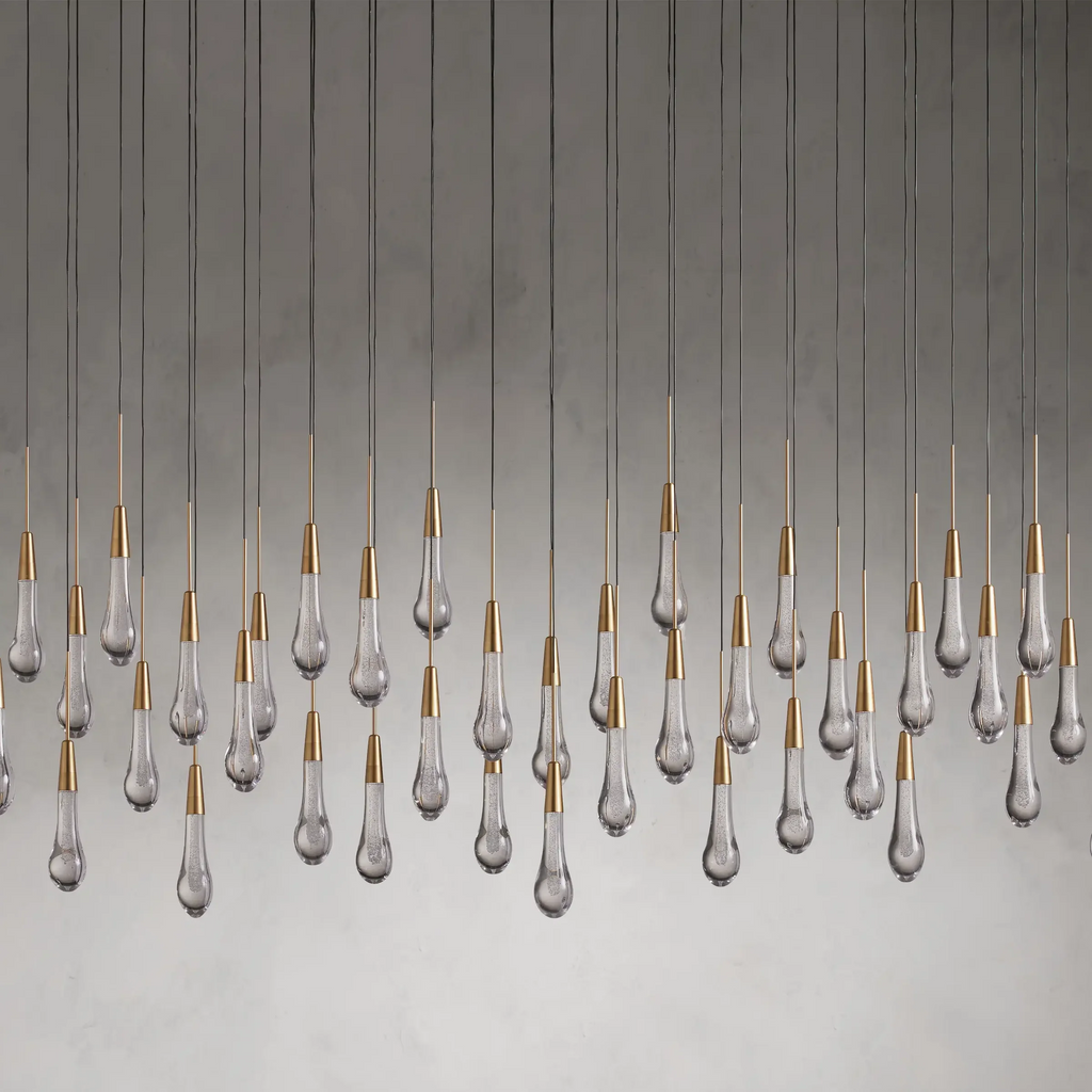 Solitaire Linear Crystal Chandelier 37"/50"/70"/87"/120"