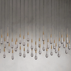 Solitaire Linear Crystal Chandelier 37"/50"/70"/87"/120"