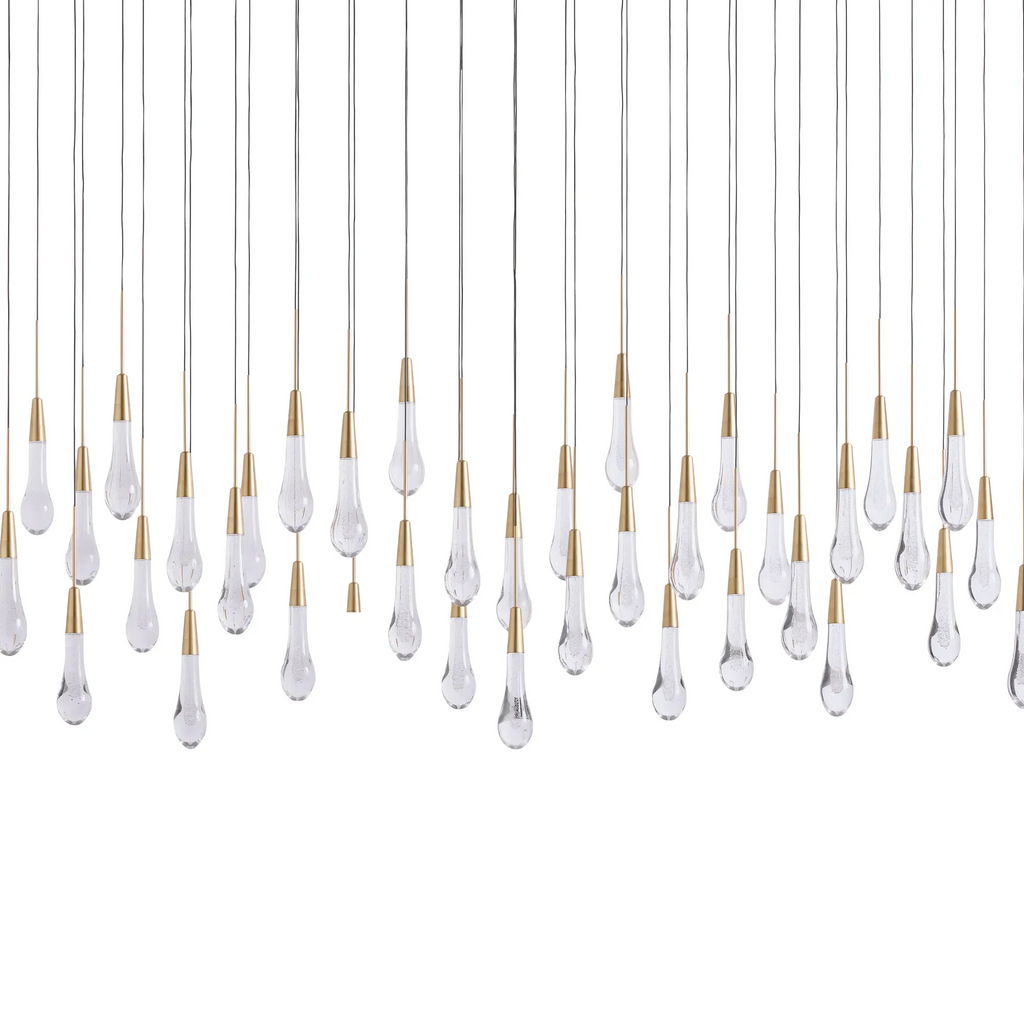 Solitaire Linear Crystal Chandelier 37"/50"/70"/87"/120"