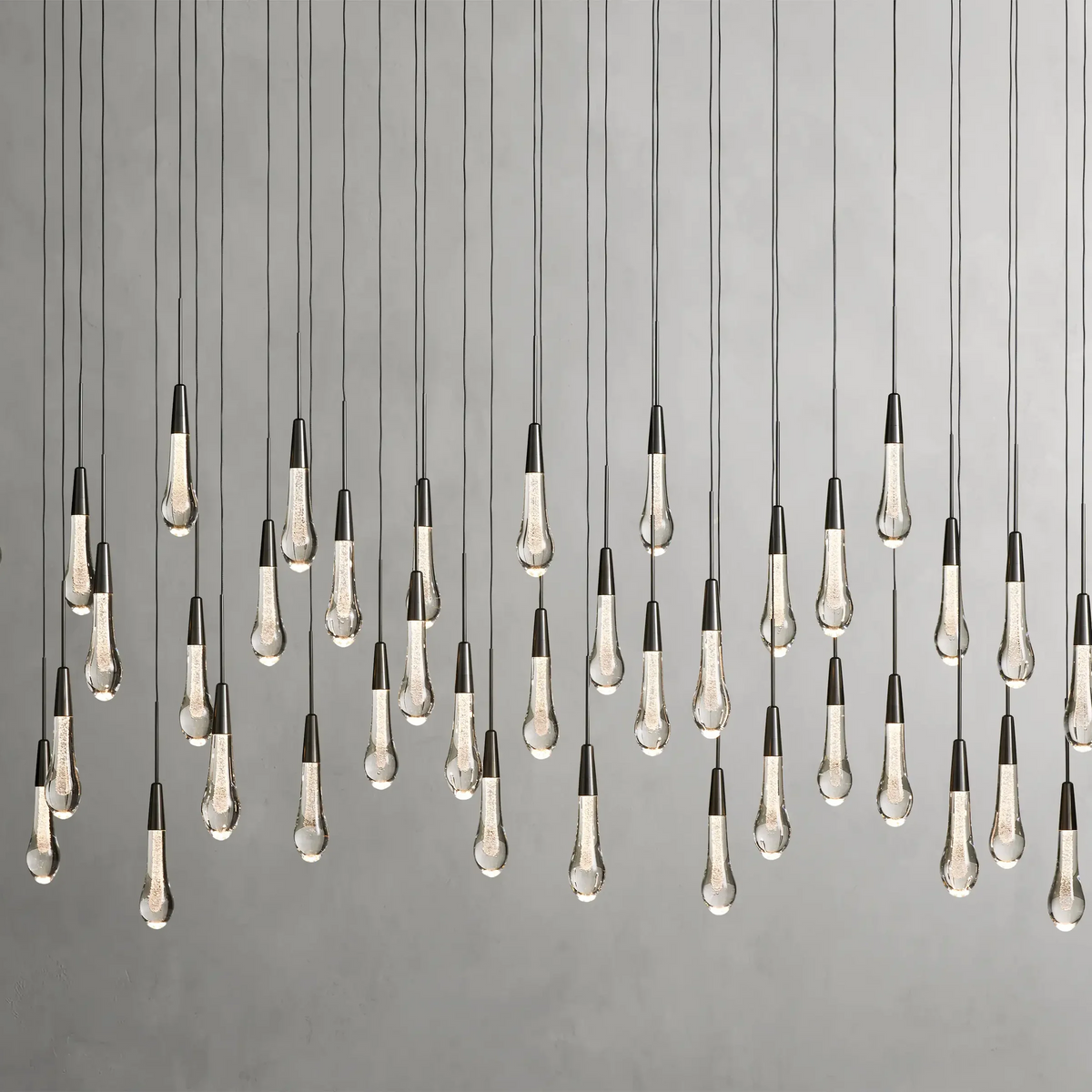 Solitaire Linear Crystal Chandelier 37"/50"/70"/87"/120"