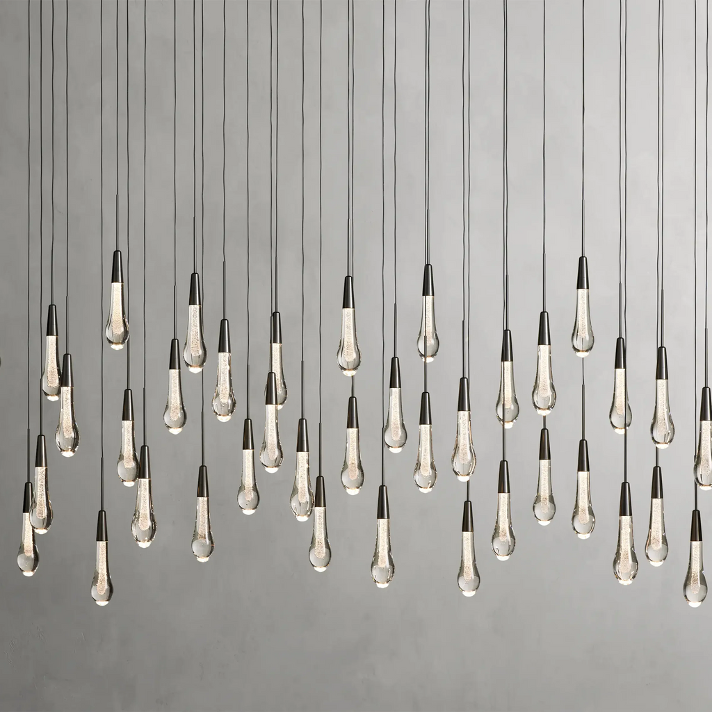 Solitaire Linear Crystal Chandelier 37"/50"/70"/87"/120"