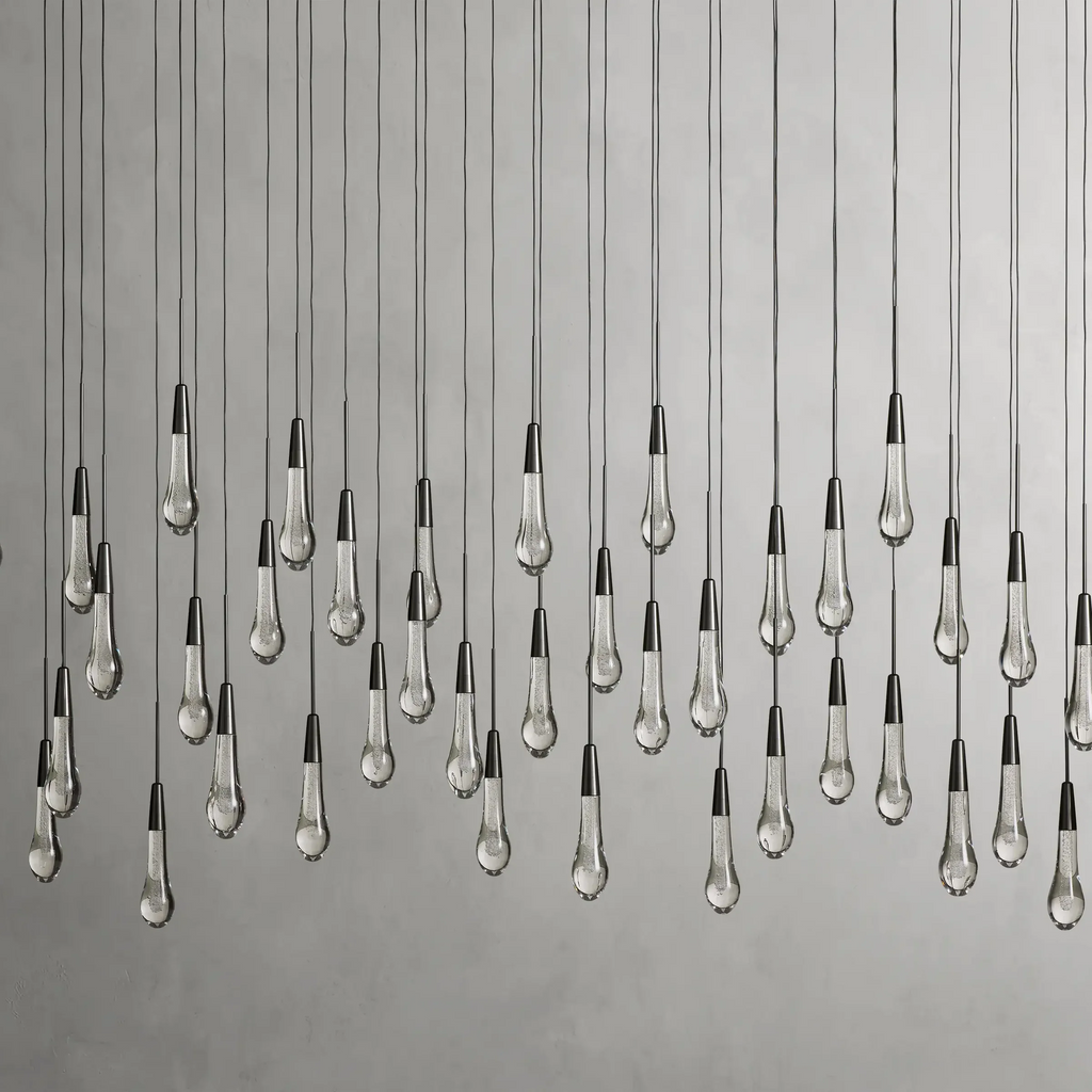 Solitaire Linear Crystal Chandelier 37"/50"/70"/87"/120"