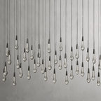 Solitaire Linear Crystal Chandelier 37"/50"/70"/87"/120"