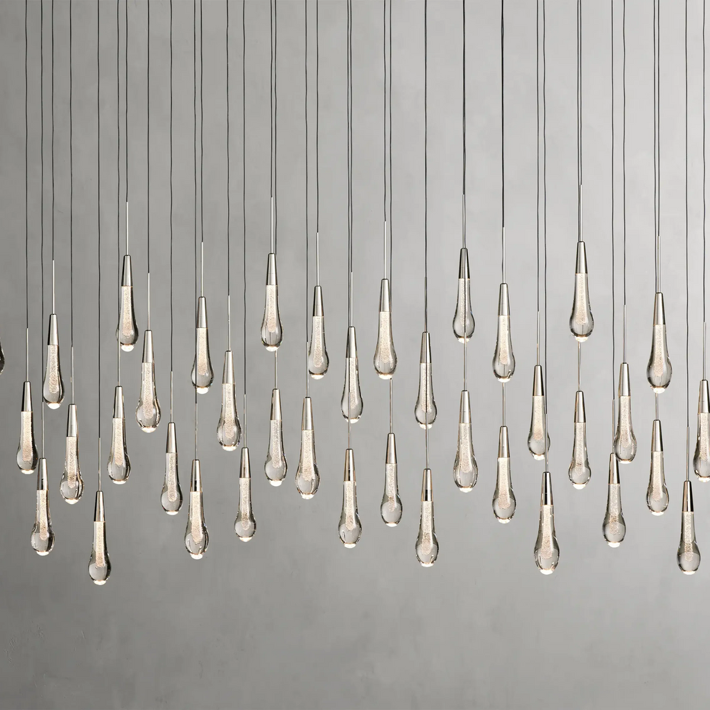 Solitaire Linear Crystal Chandelier 37"/50"/70"/87"/120"