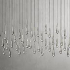 Solitaire Linear Crystal Chandelier 37"/50"/70"/87"/120"