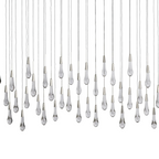 Solitaire Linear Crystal Chandelier 37"/50"/70"/87"/120"