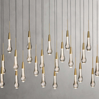 Solitaire Linear Crystal Chandelier 37"/50"/70"/87"/120"
