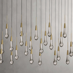 Solitaire Linear Crystal Chandelier 37"/50"/70"/87"/120"