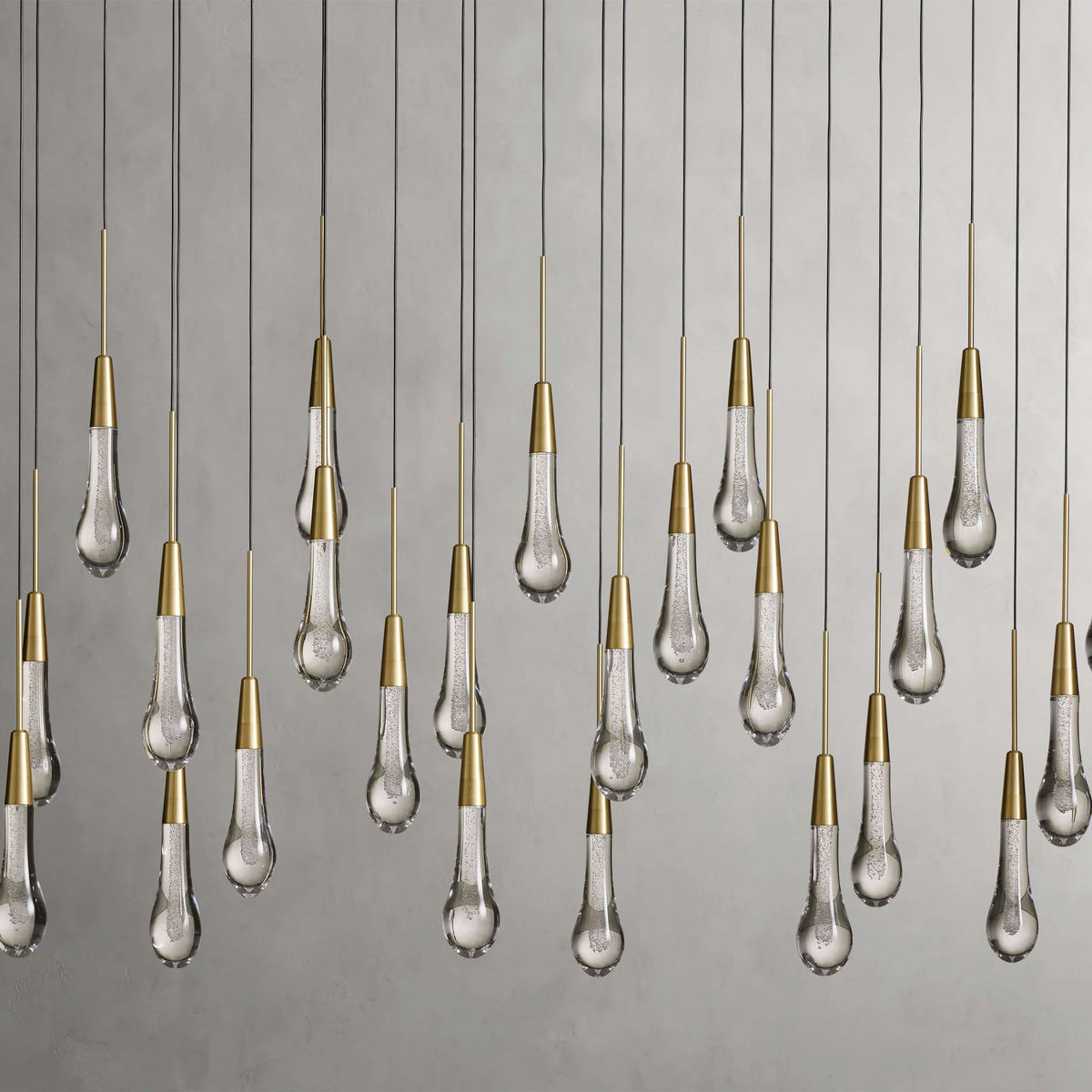 Solitaire Linear Crystal Chandelier 37"/50"/70"/87"/120"